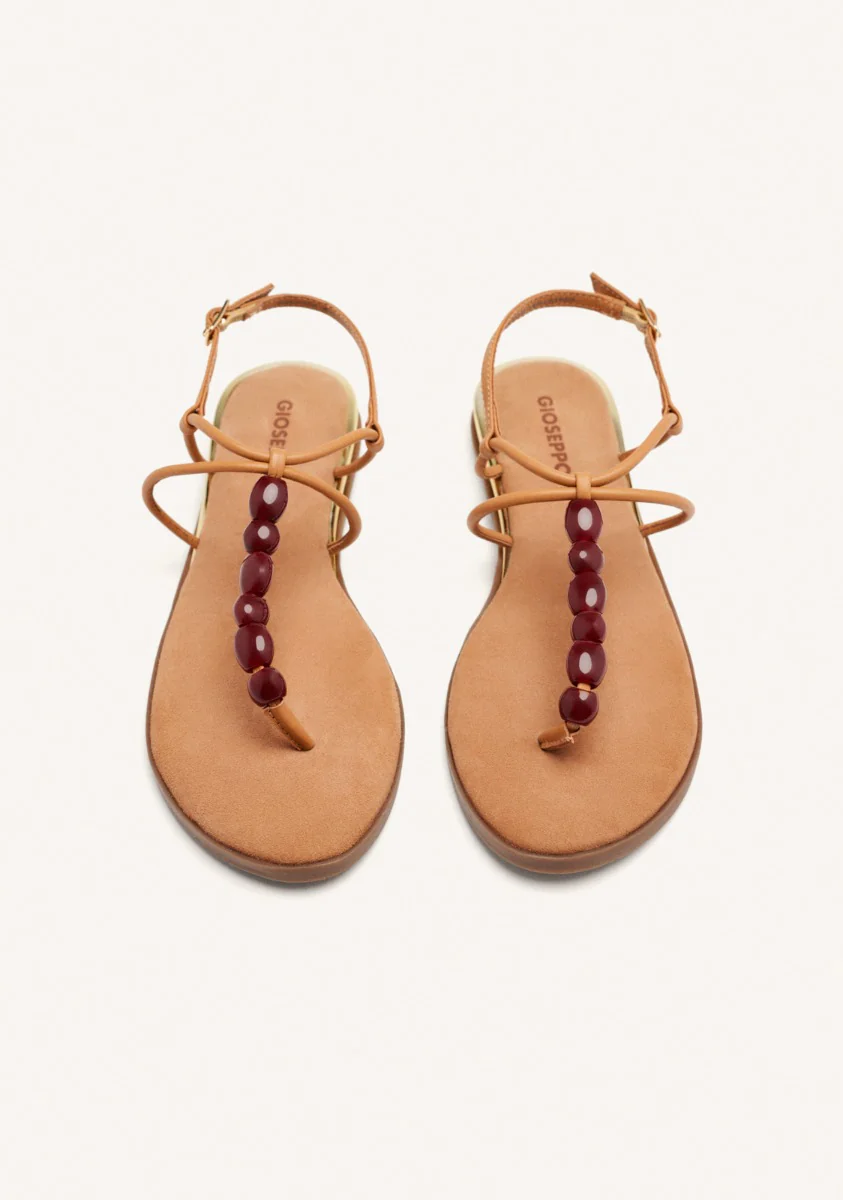 LEATHER BEADED GREEK SANDALS MILLVILLE - Image 2