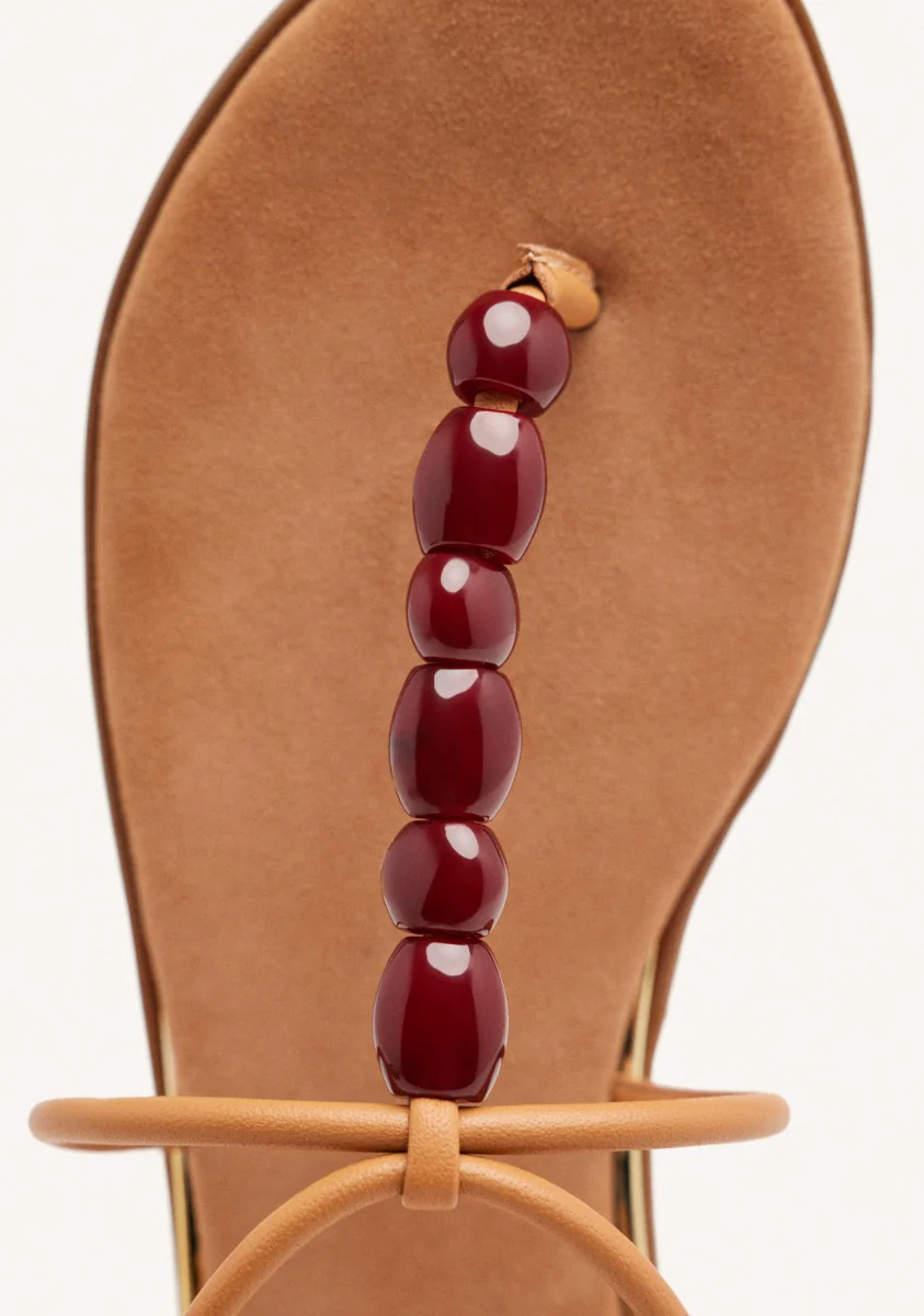 LEATHER BEADED GREEK SANDALS MILLVILLE - Image 3