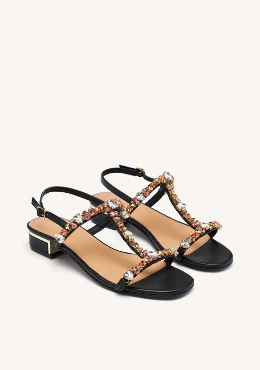 LEATHER BEADED HEEL SANDALS MASARDIS - Image 2