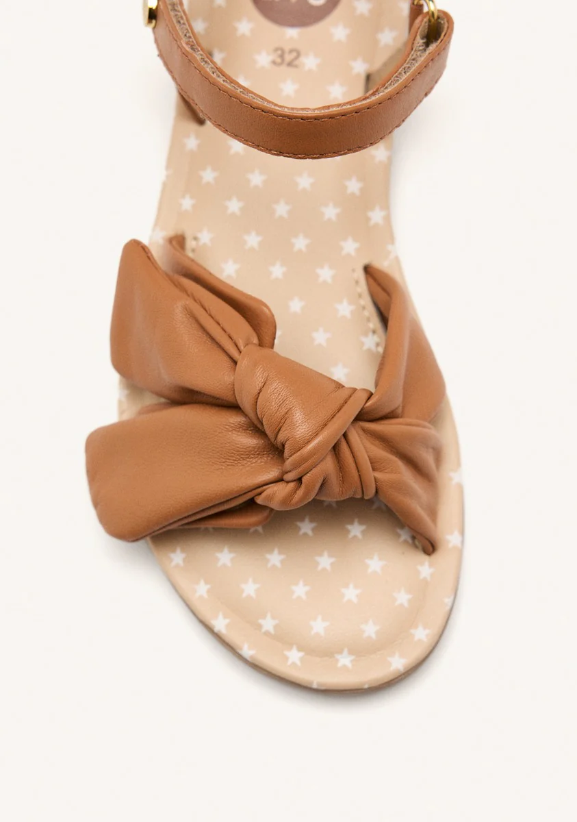 LEATHER BOW SANDALS WAREHAM - Image 3