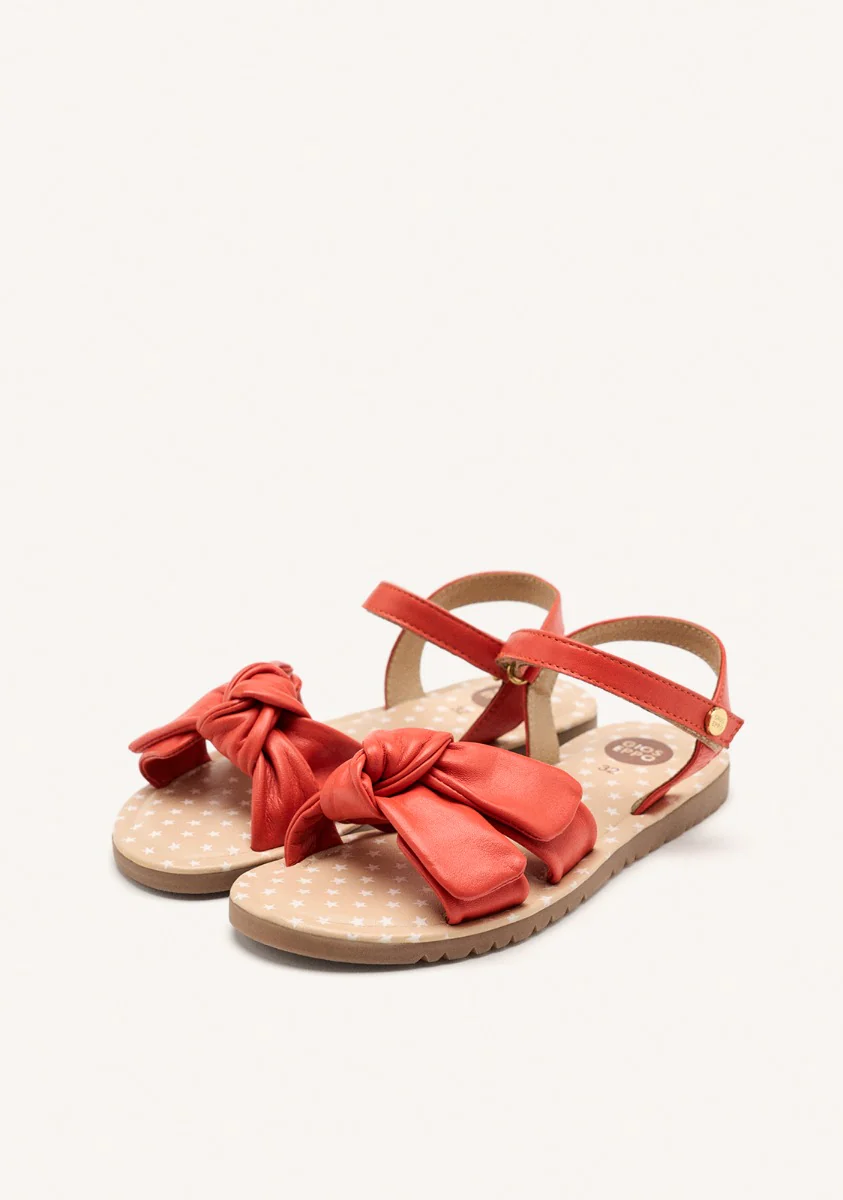 LEATHER BOW SANDALS WAREHAM - Image 3
