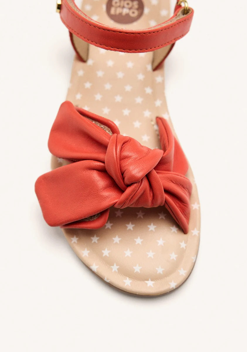 LEATHER BOW SANDALS WAREHAM - Image 4