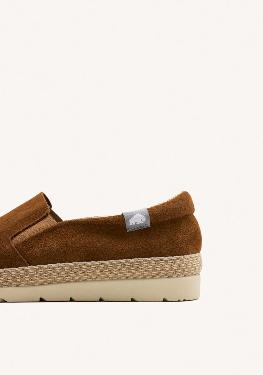 LEATHER COLOR ESPADRILLES WITH ELASTICS AND RECYCLED COTTON FOR MEN PROGER - Image 4