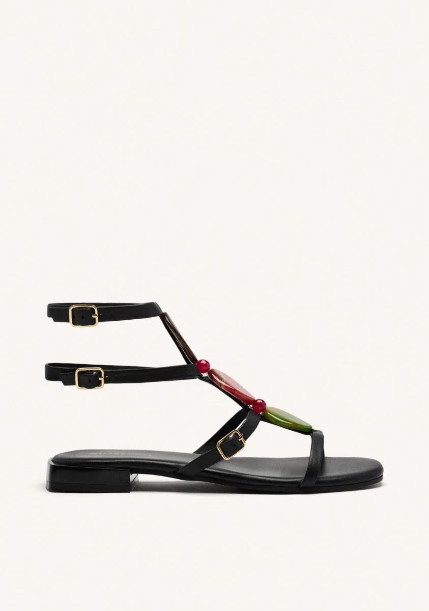 LEATHER FLAT SANDALS NORRIE - Image 2