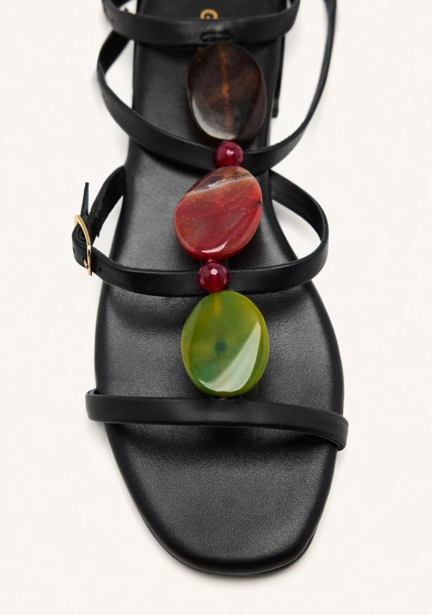 LEATHER FLAT SANDALS NORRIE - Image 3