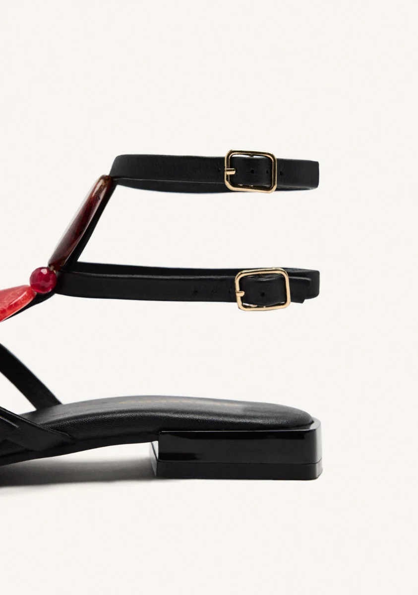 LEATHER FLAT SANDALS NORRIE - Image 4