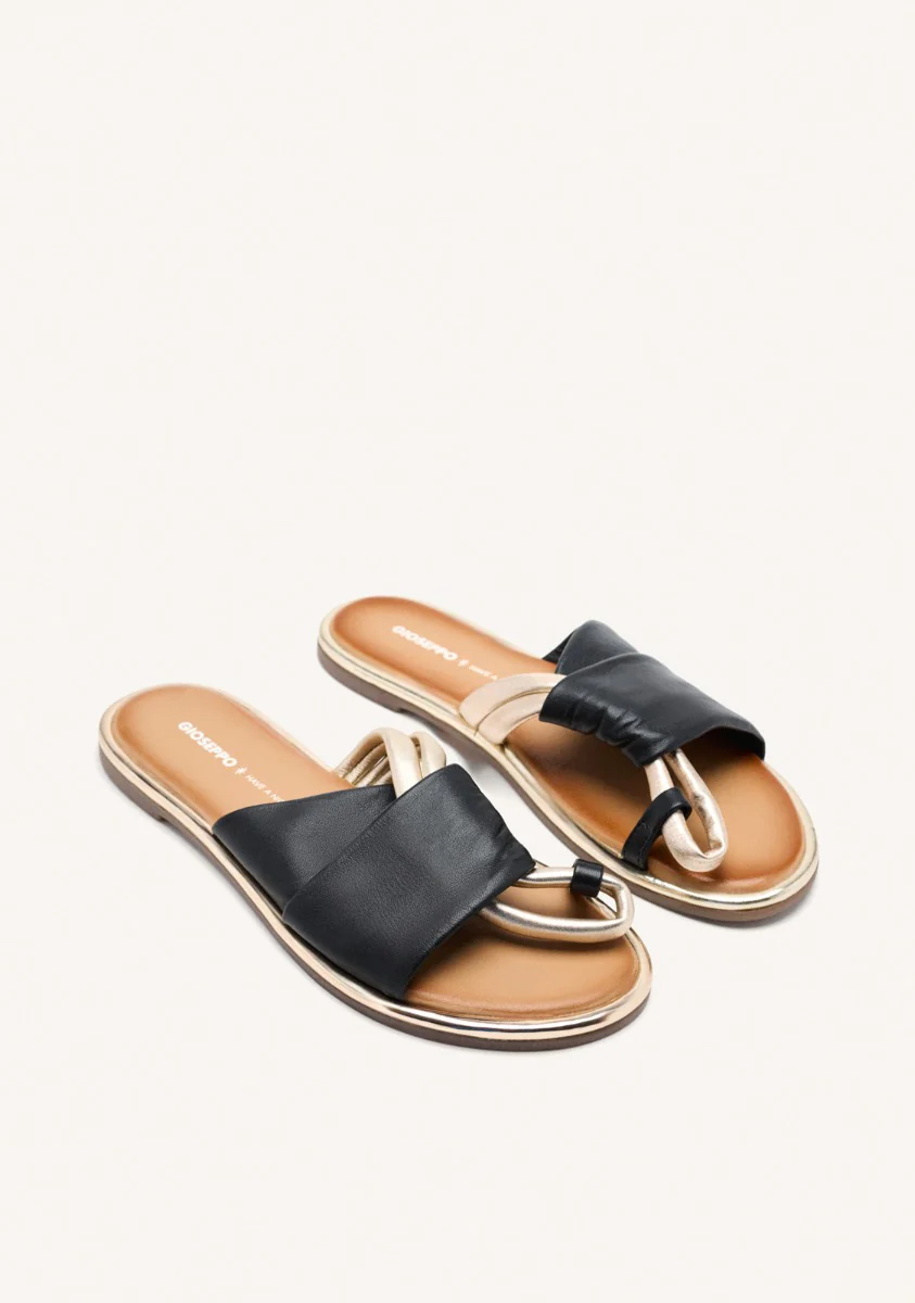 LEATHER FLAT SANDALS WHATELY - Image 2