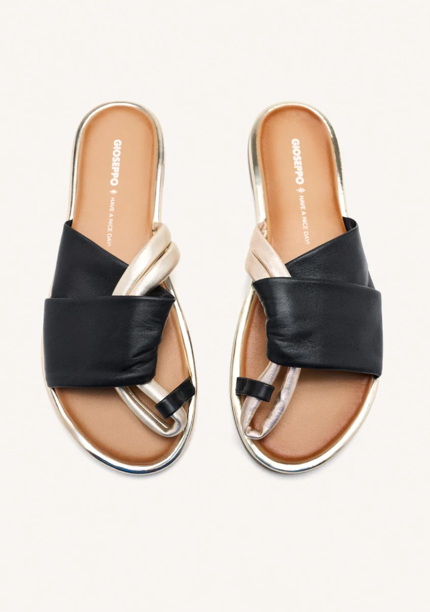 LEATHER FLAT SANDALS WHATELY - Image 3