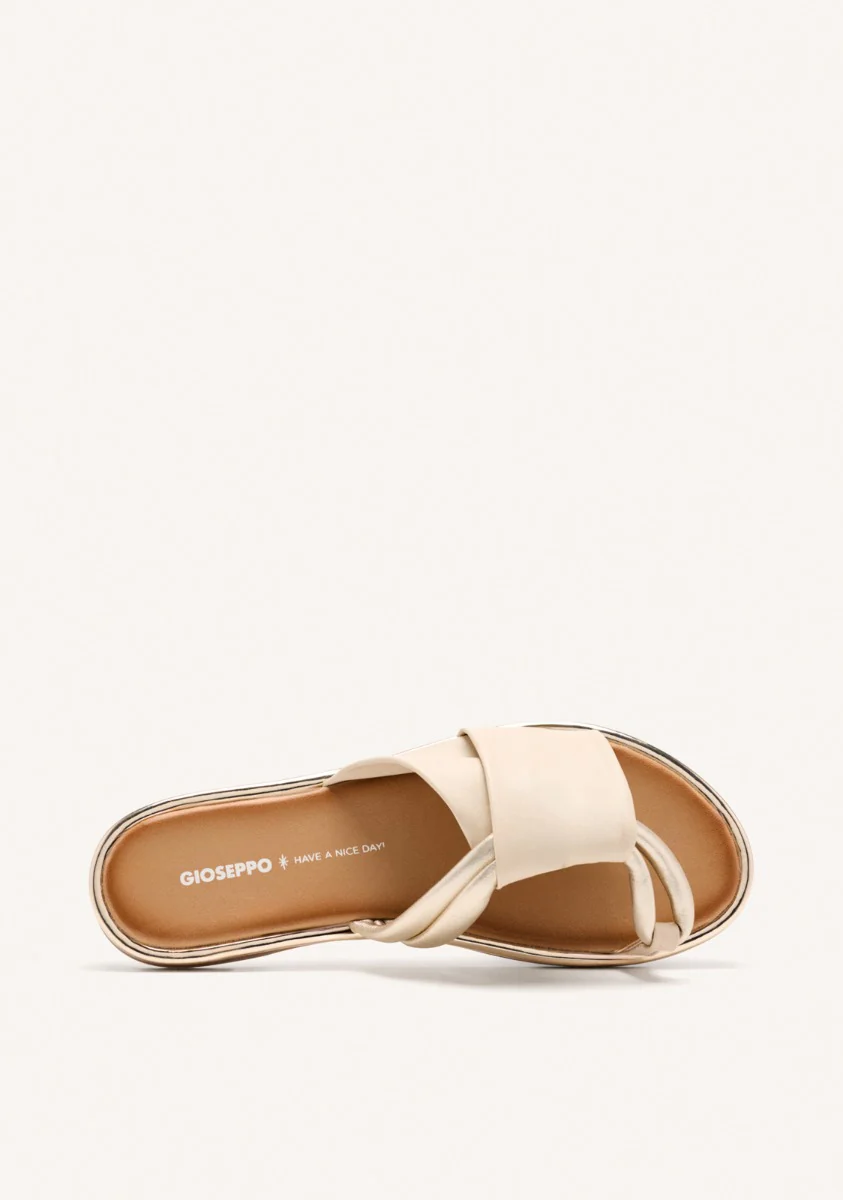 LEATHER FLAT SANDALS WHATELY