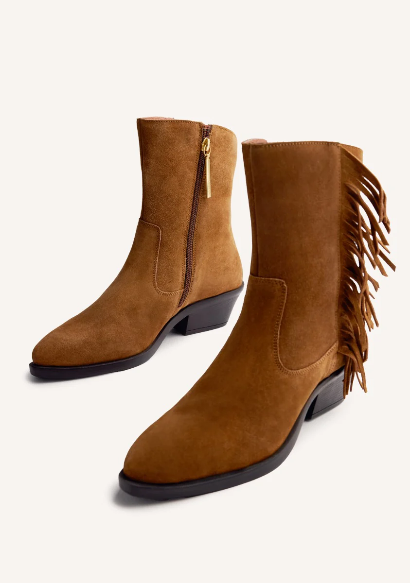 LEATHER FRINGES ANIMAL PRINTBOY BOOTS KASSON - Image 3