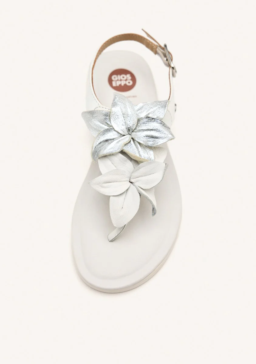 LEATHER GREEK SANDALS FLOWERS LINNEUS - Image 4
