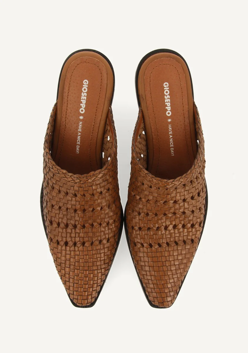 LEATHER HEEL MULES CLOGS BATTONYA - Image 3