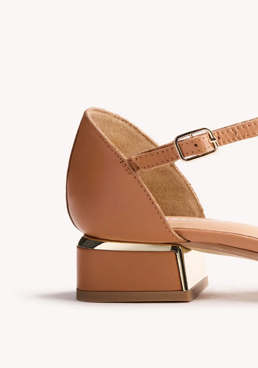 LEATHER HEEL STRAPPY BALLET FLATS FLETCHER - Image 4