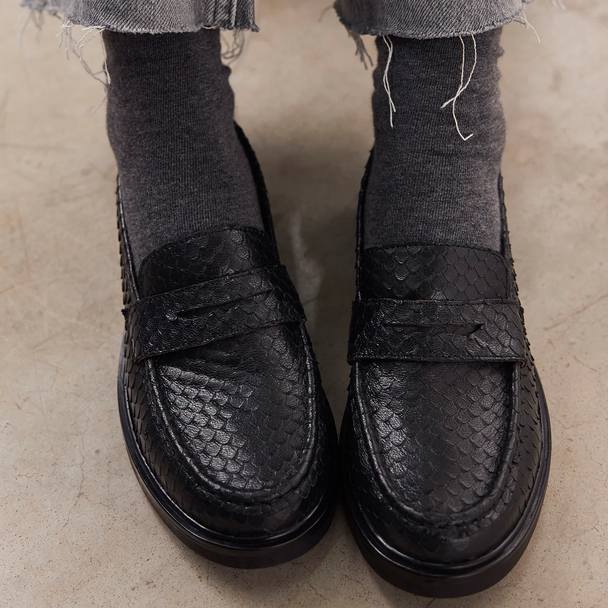 LEATHER LOAFERS WITH MASK ARIETTA - Image 5