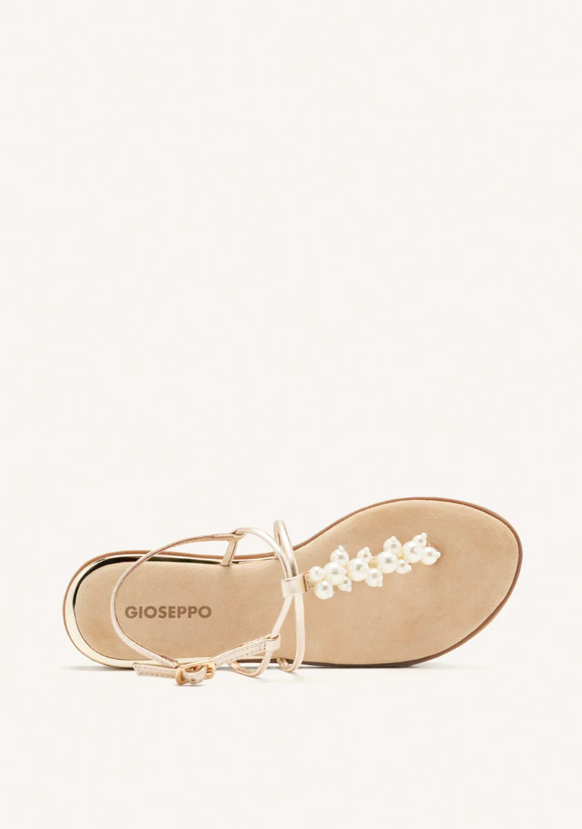 LEATHER PEARL GREEK SANDALS KOSSUTH