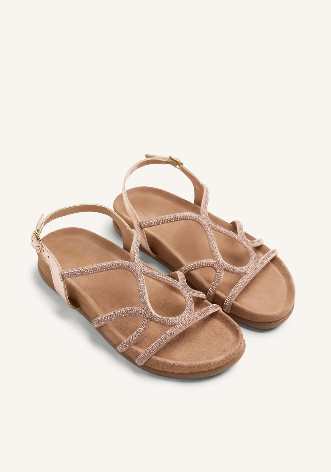 LEATHER RHINESTONE SANDALS EMKOANI - Image 2