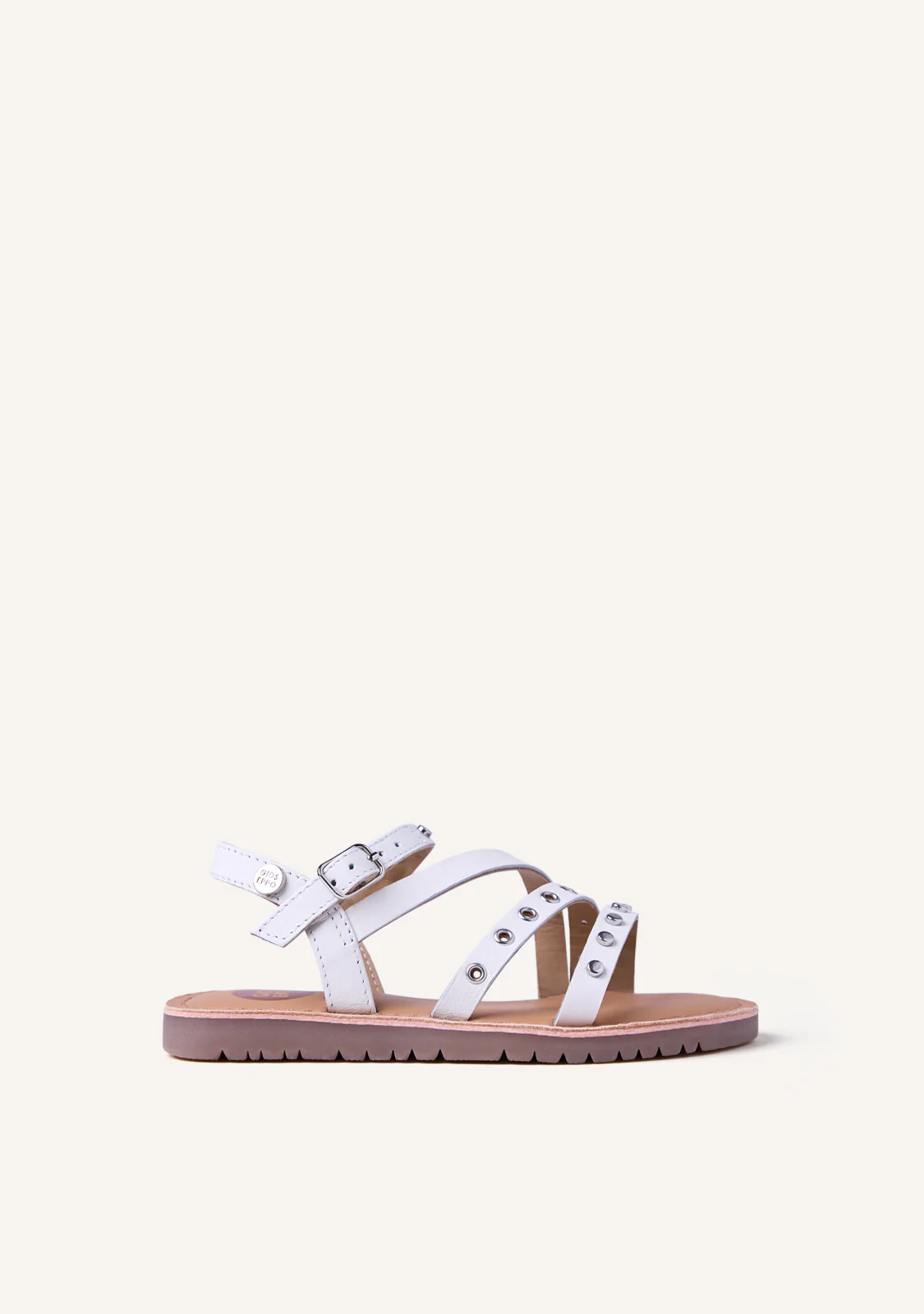 LEATHER SANDALS STUDS AND EYELETS AWASI