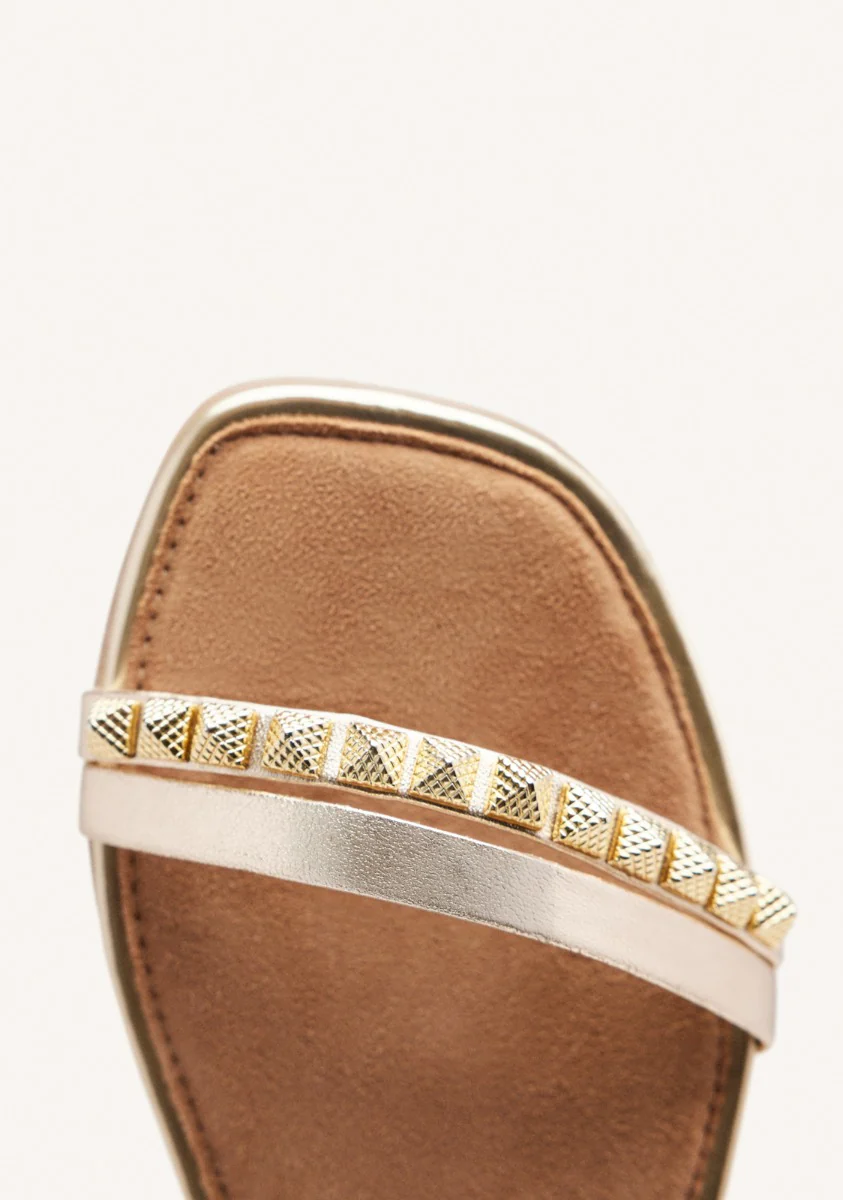 LEATHER SANDALS WITH STUDS AND BEADS PHOEBE - Image 3