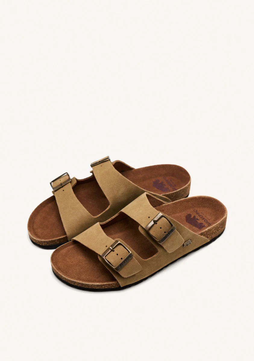 LEATHER SKIN COLOR SANDALS WITH BIO SOLE FOR MEN VIZZINI - Image 2