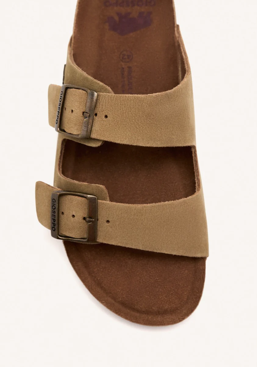 LEATHER SKIN COLOR SANDALS WITH BIO SOLE FOR MEN VIZZINI - Image 3