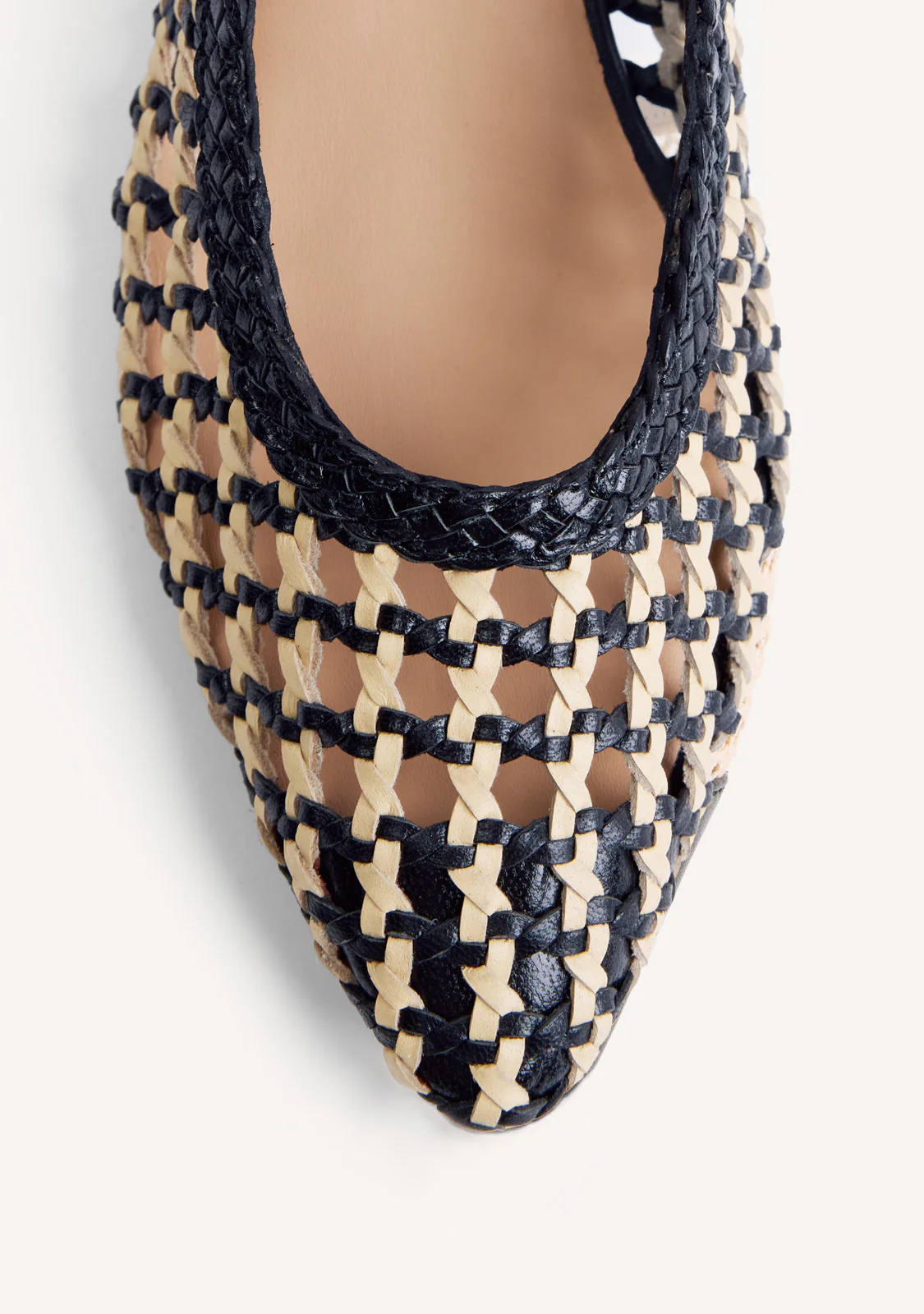 BRAIDED LEATHER SLINGBACK HEELED SHOES HOUNSLOW - Image 3