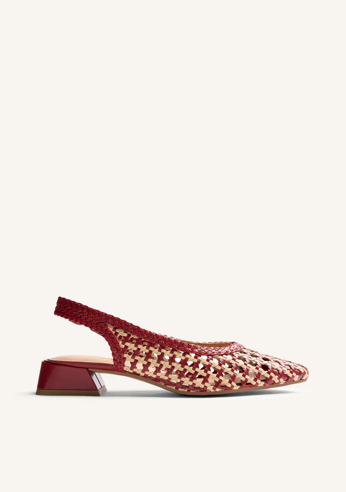 BRAIDED LEATHER SLINGBACK HEELED SHOES HOUNSLOW
