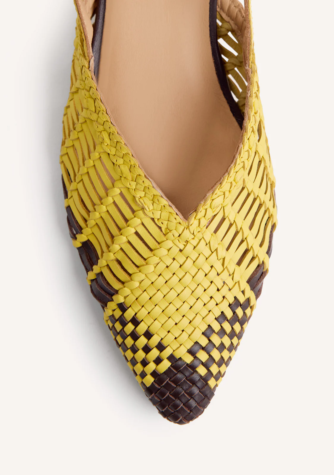 BRAIDED LEATHER SLINGBACK HEELED SHOES KEHANCHA - Image 3