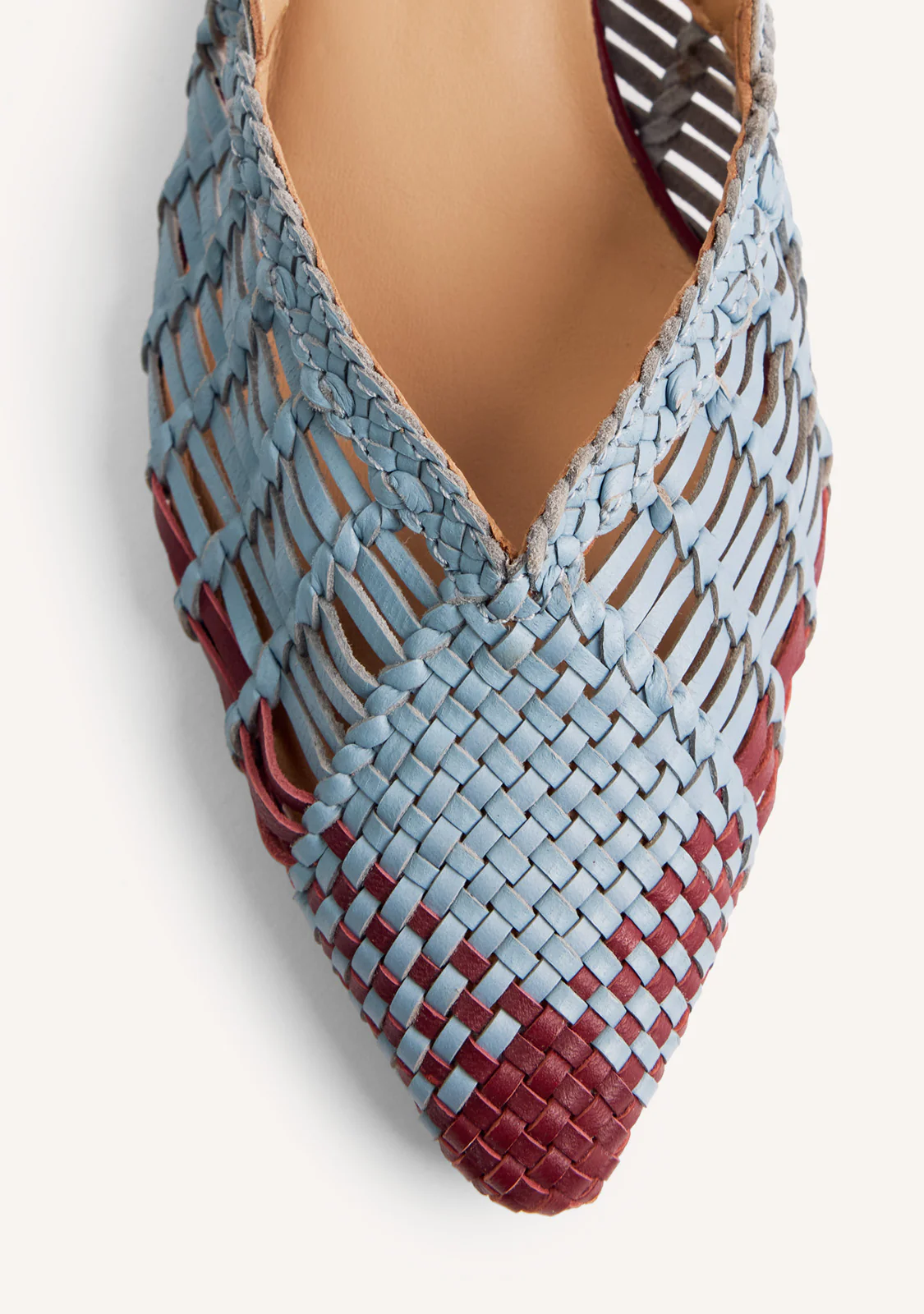 BRAIDED LEATHER SLINGBACK HEELED SHOES KEHANCHA - Image 3