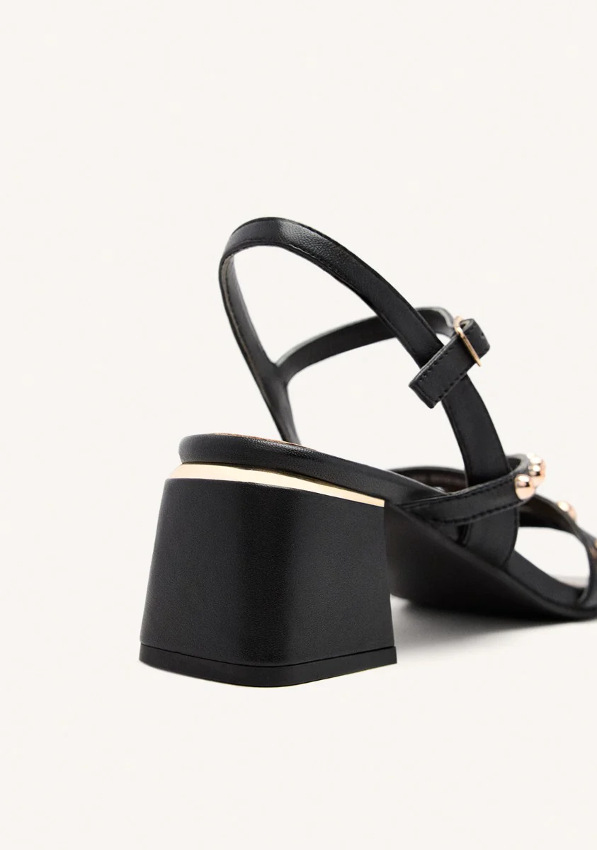 LEATHER STUDDED HEEL SANDALS ABINGTON - Image 4
