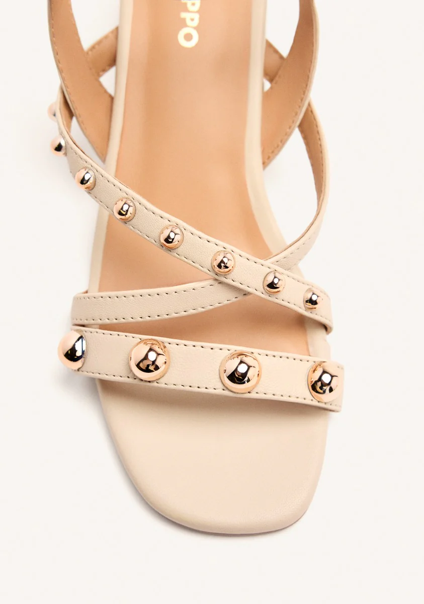 LEATHER STUDDED HEEL SANDALS ABINGTON - Image 3