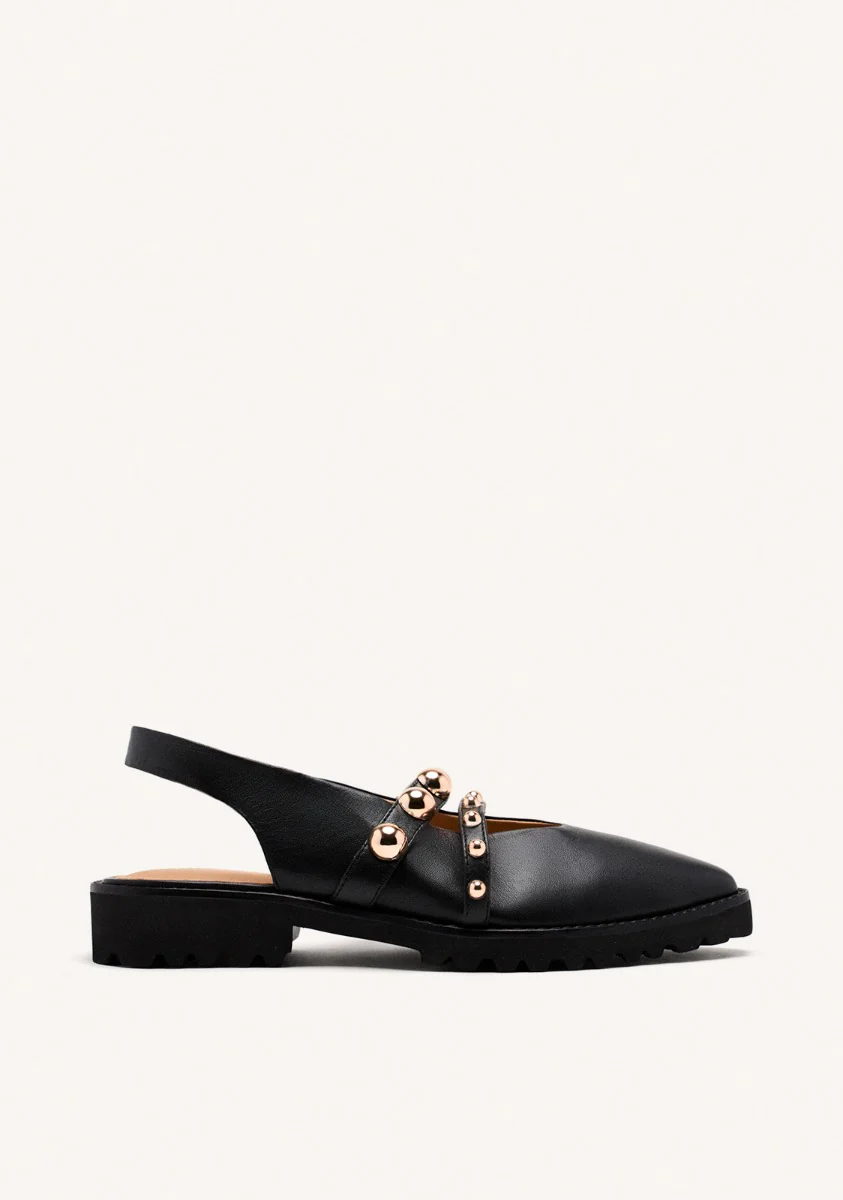 LEATHER STUDDED MULES BARTLETT