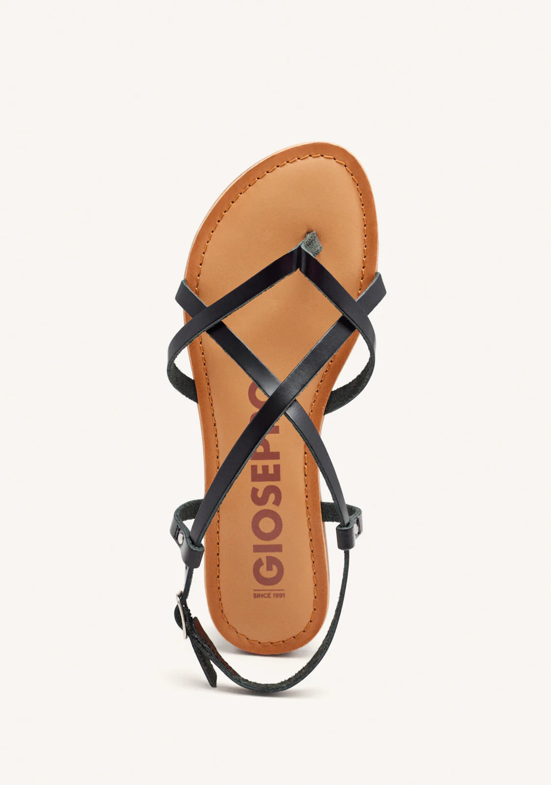Lelex women's black roman sandals - Image 3