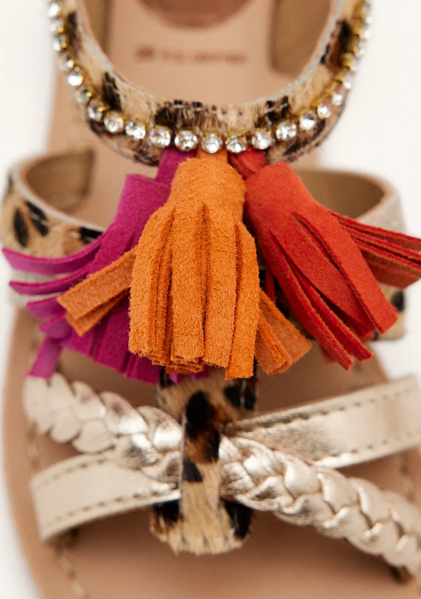 LEOPARD AND FRINGES SANDALS MEDFIELD - Image 4