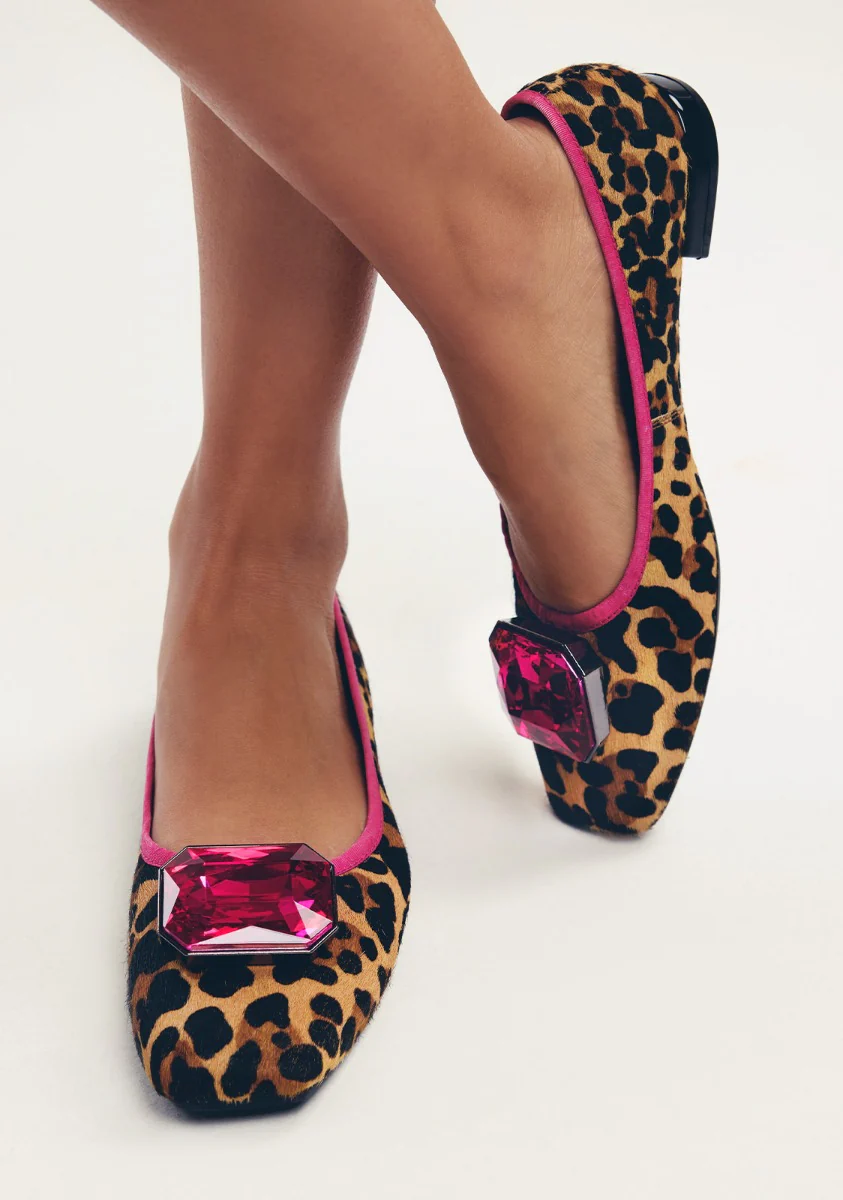 LEOPARD LEATHER BALLET FLATS CLYMAN - Image 5