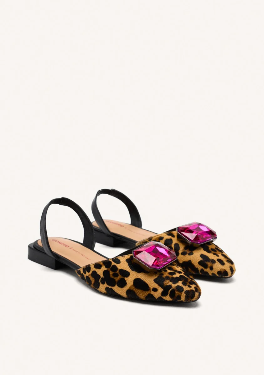 LEOPARD LEATHER MULES HUGHES - Image 2