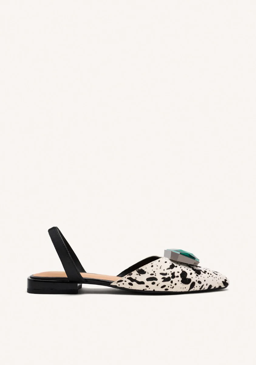 LEOPARD LEATHER MULES HUGHES