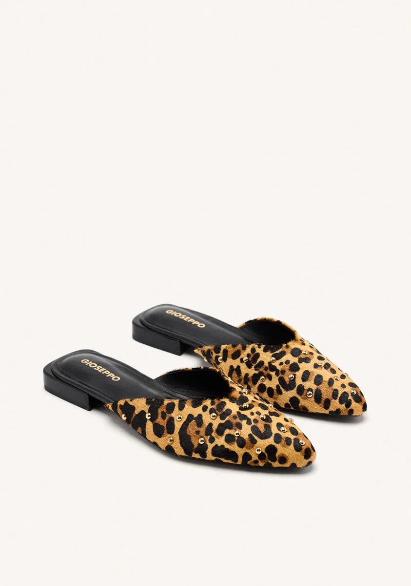 LEOPARD LEATHER MULES IRASBURG - Image 2