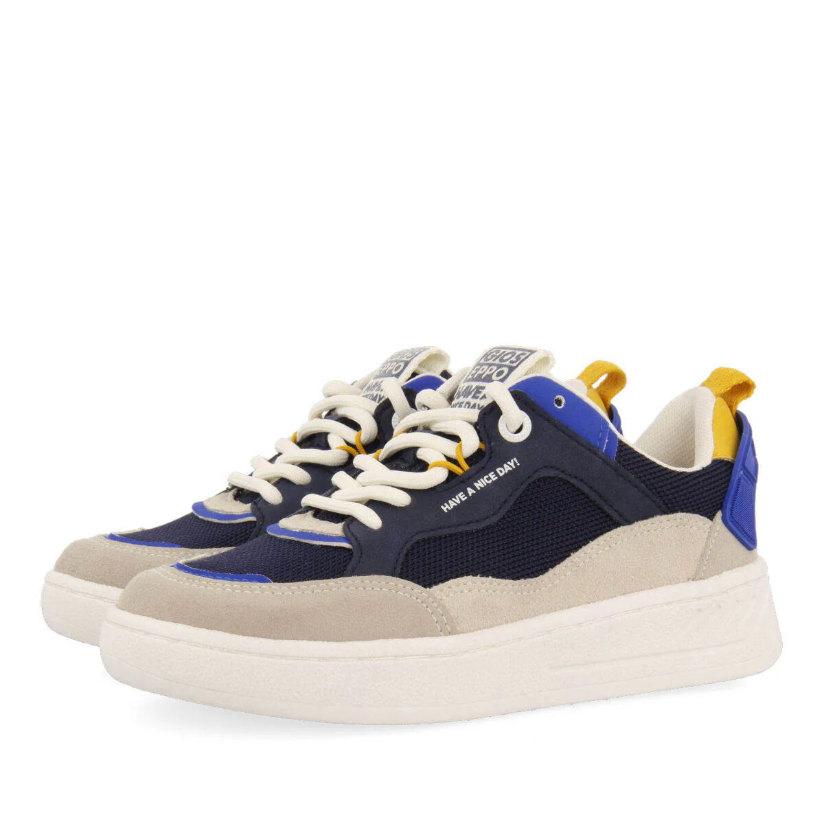Lepaud boys navy blue sneakers with thick soles - Image 3