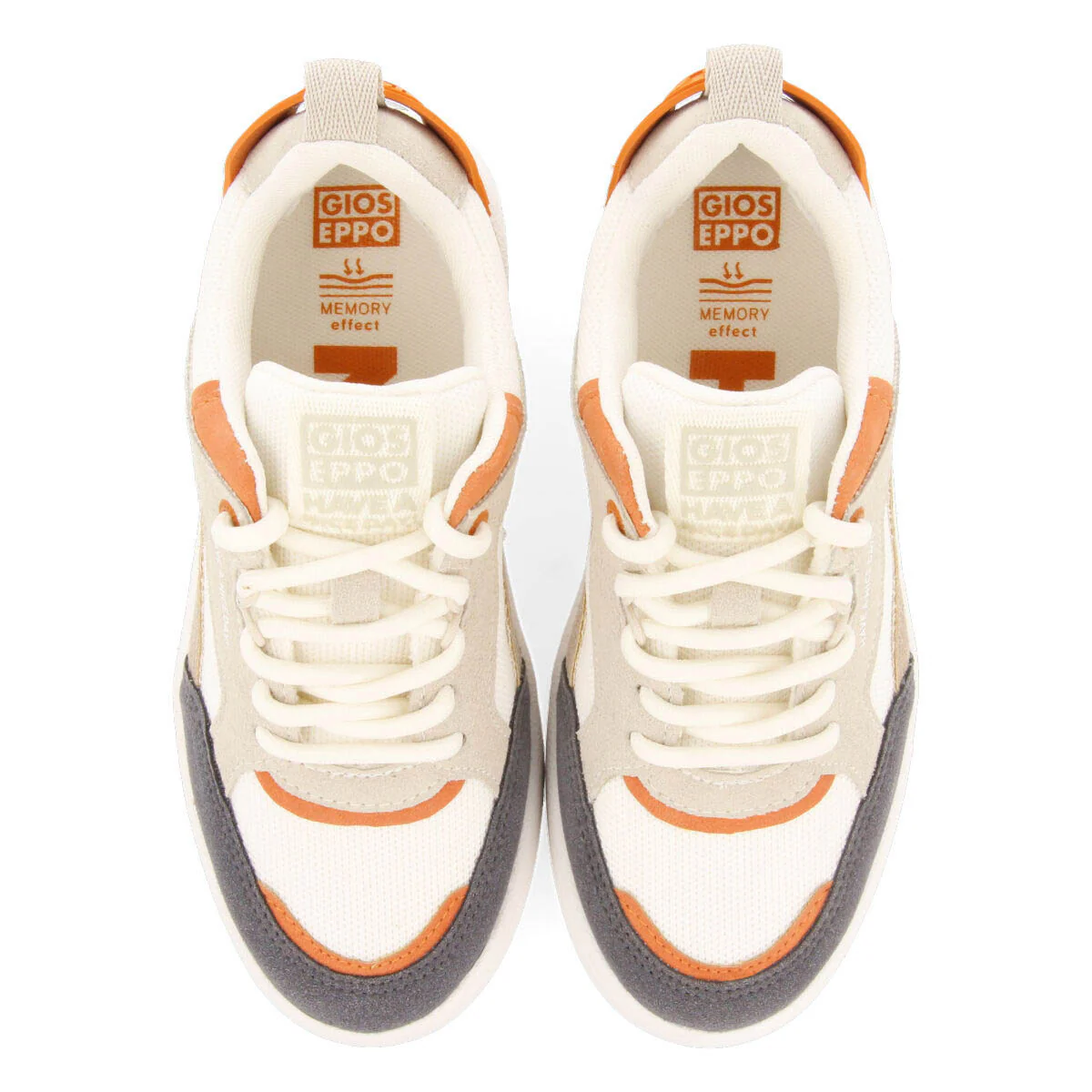 Lepaud boys off white sneakers with thick soles - Image 3