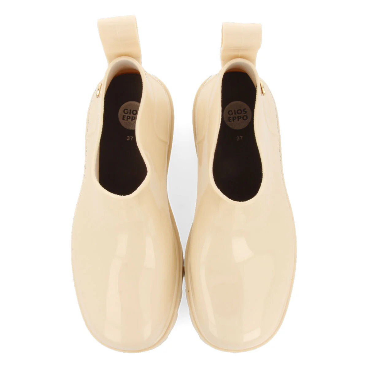 Letcher women's short beige clog-style welly boots - Image 3