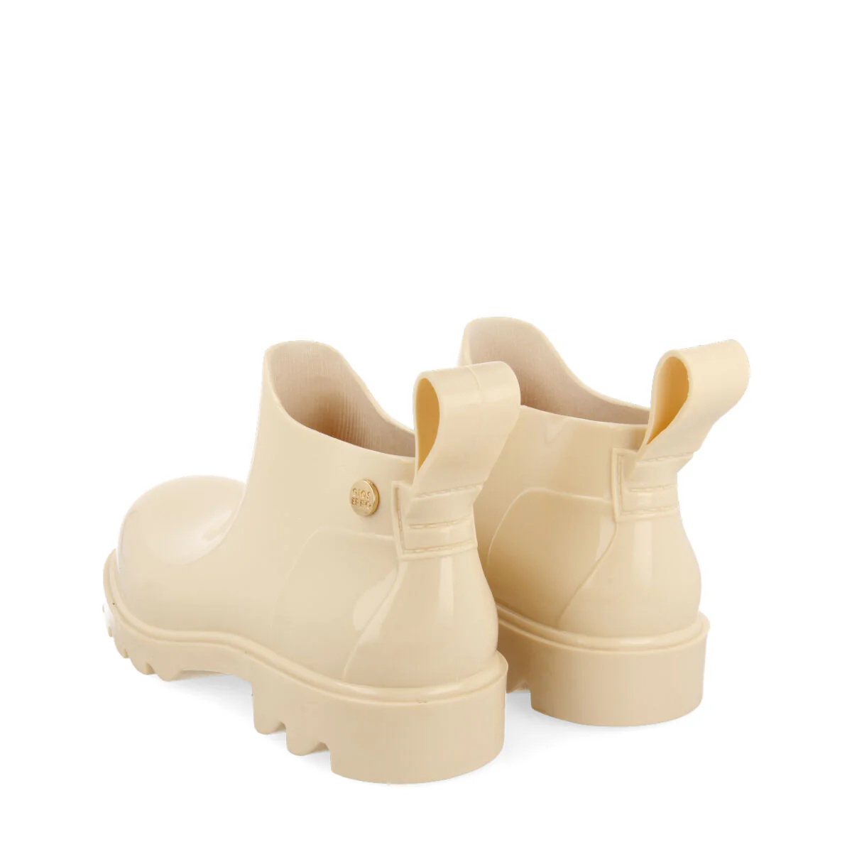 Letcher women's short beige clog-style welly boots - Image 4