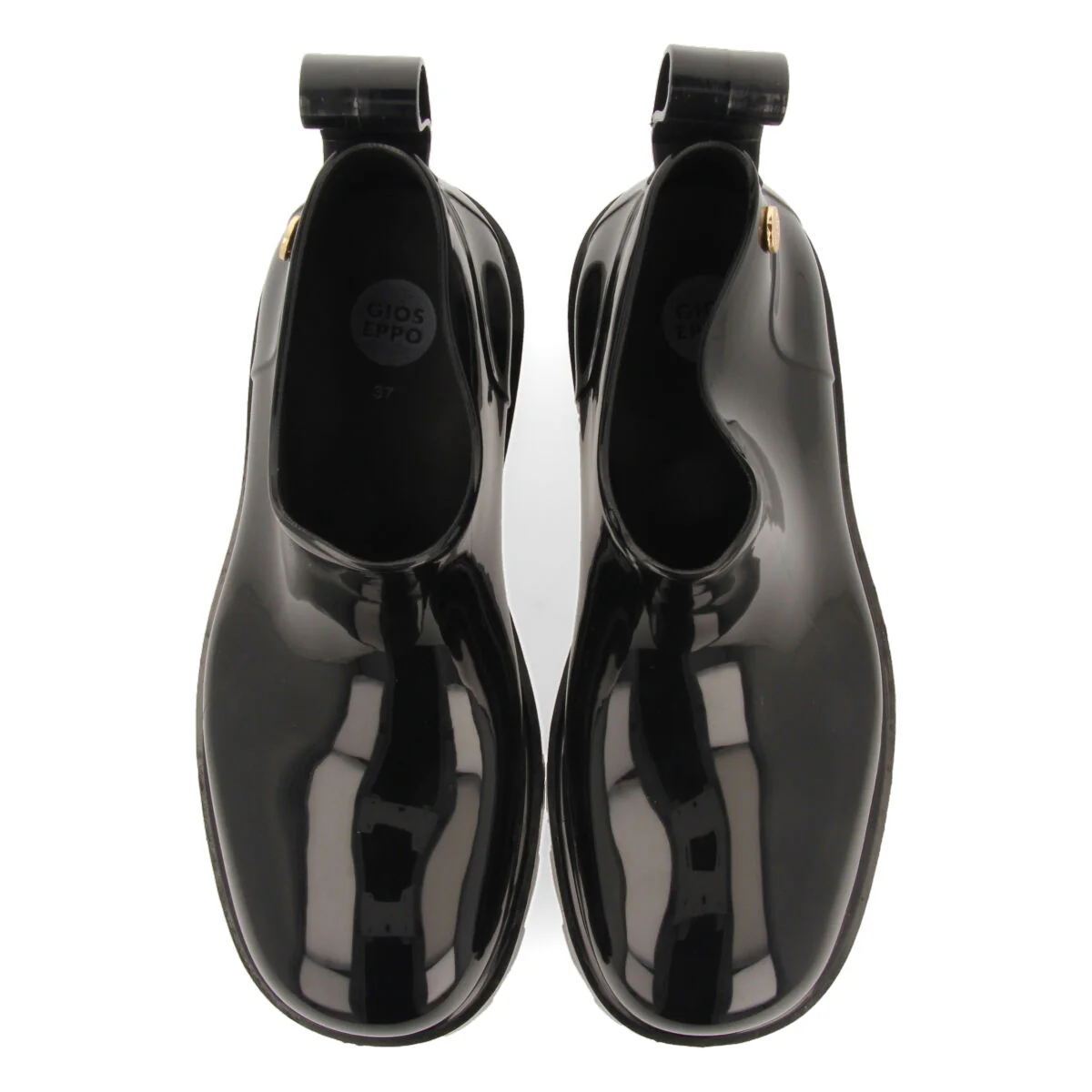 Letcher women's short black clog-style welly boots - Image 3