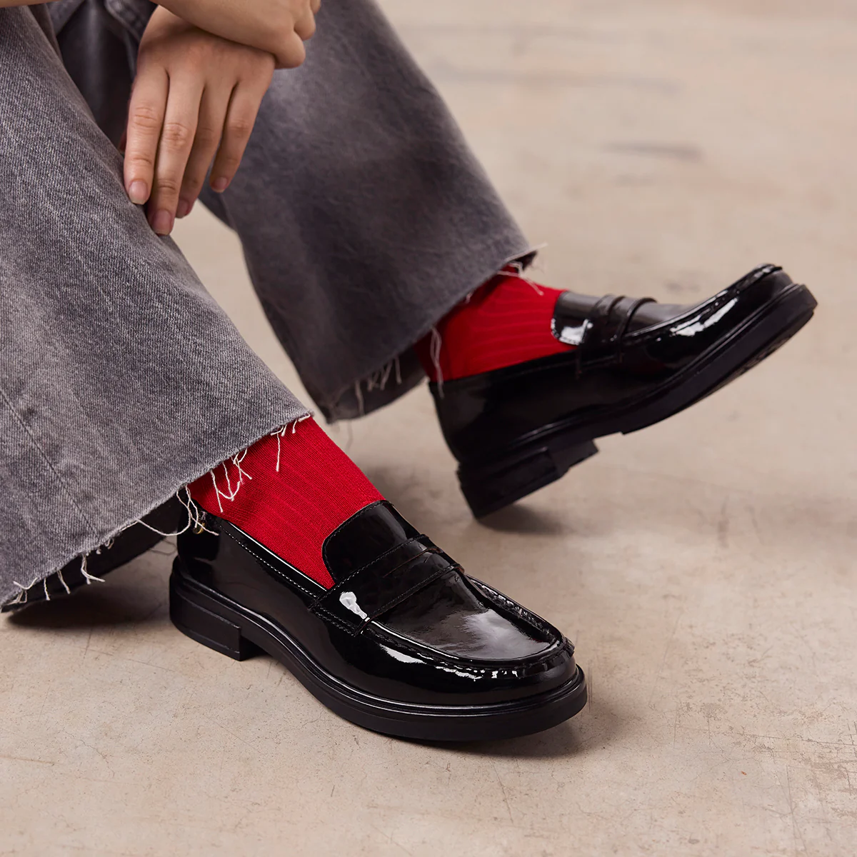 LOAFERS WITH MASK IN PATENT LEATHER EFFECT SNINA - Image 5