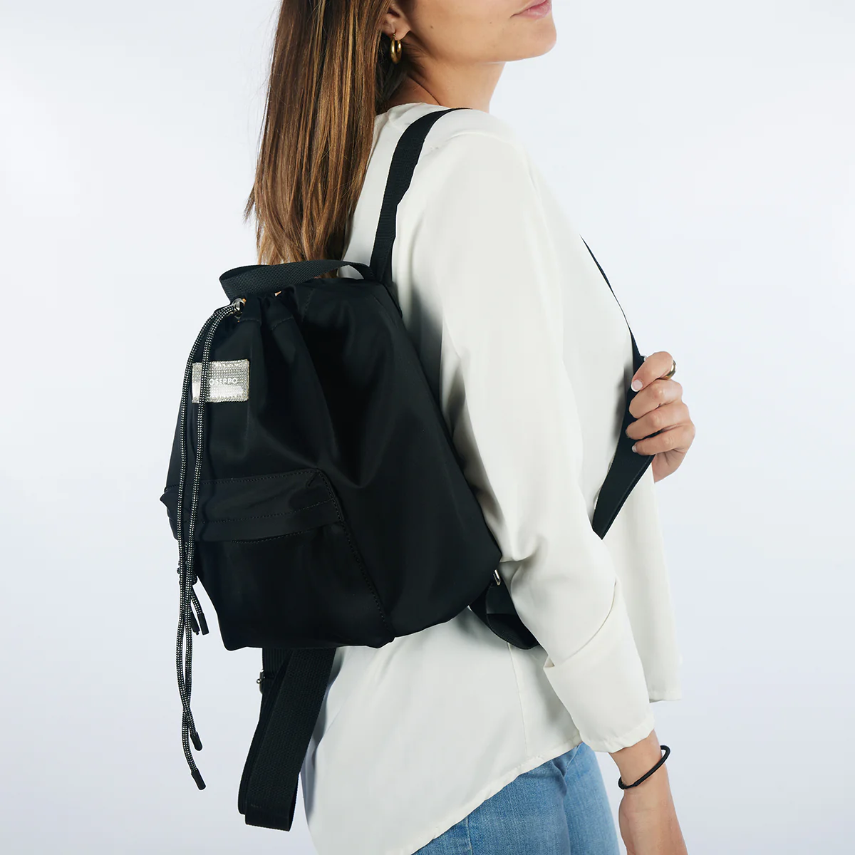 Lolland black backpack with pocket - Image 2