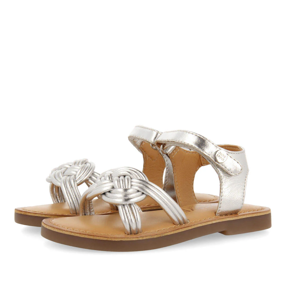Lontra girls silver leather sandals - Image 2
