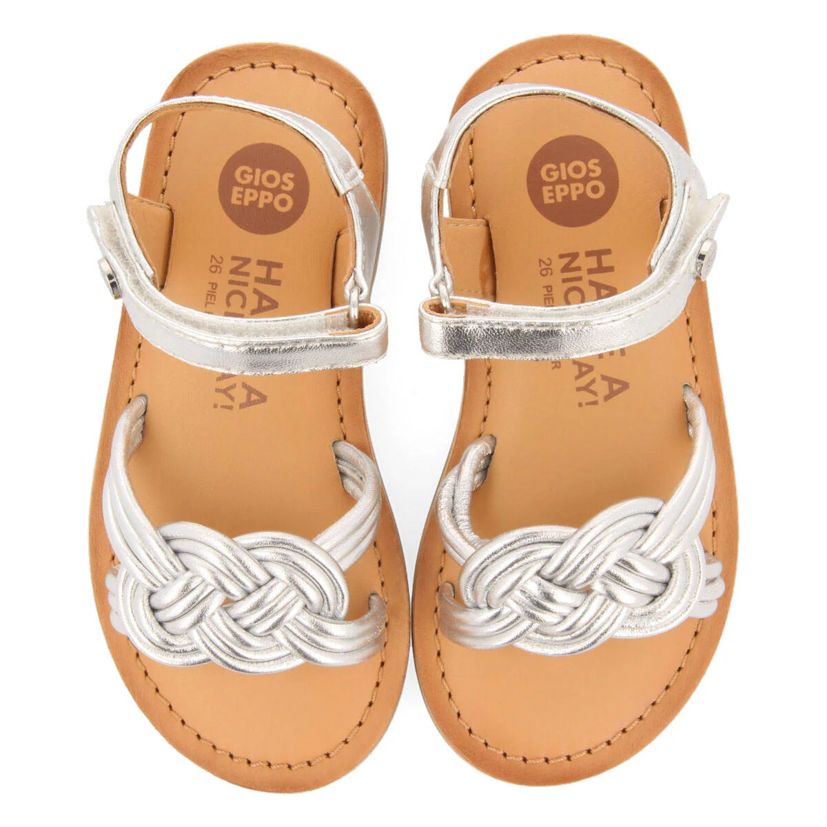 Lontra girls silver leather sandals - Image 3