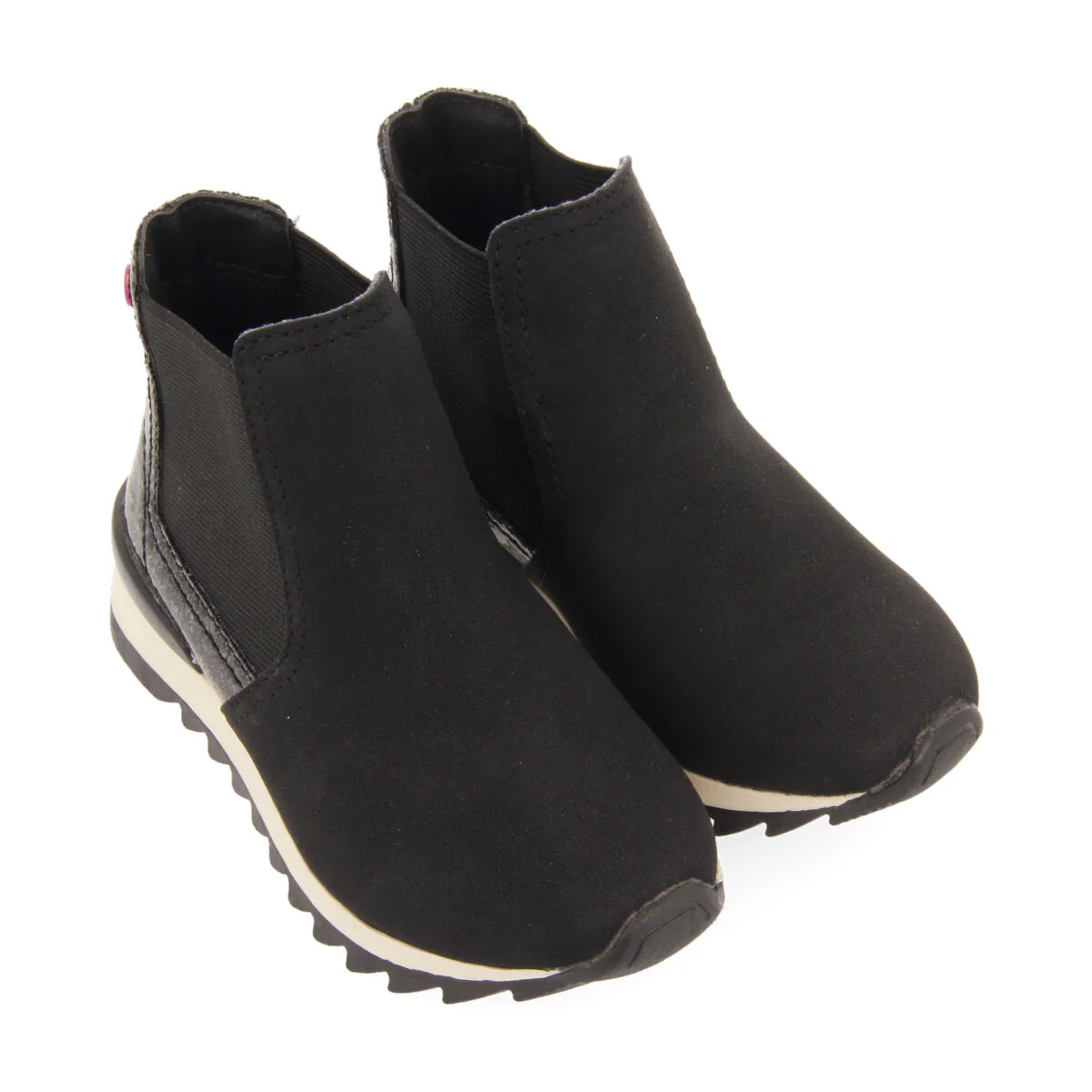 Luncarty children's chelsea boot-style sneakers with shiny black detail - Image 3