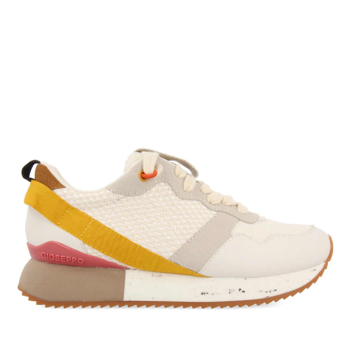 Luzon women's white sneakers with textures and details