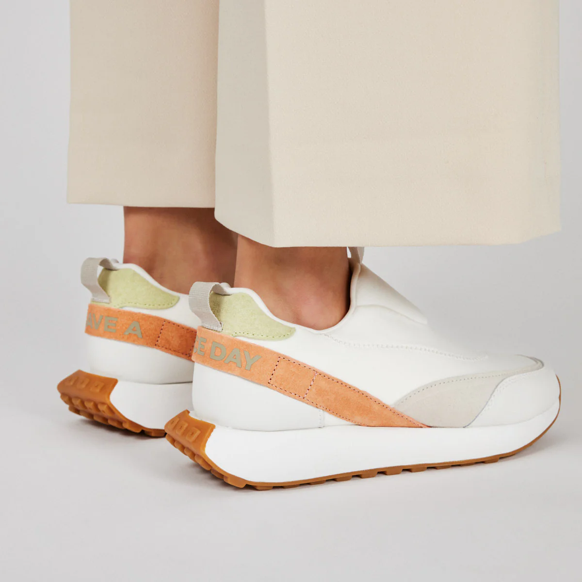 Marusi women's white slip-on sneakers - Image 2