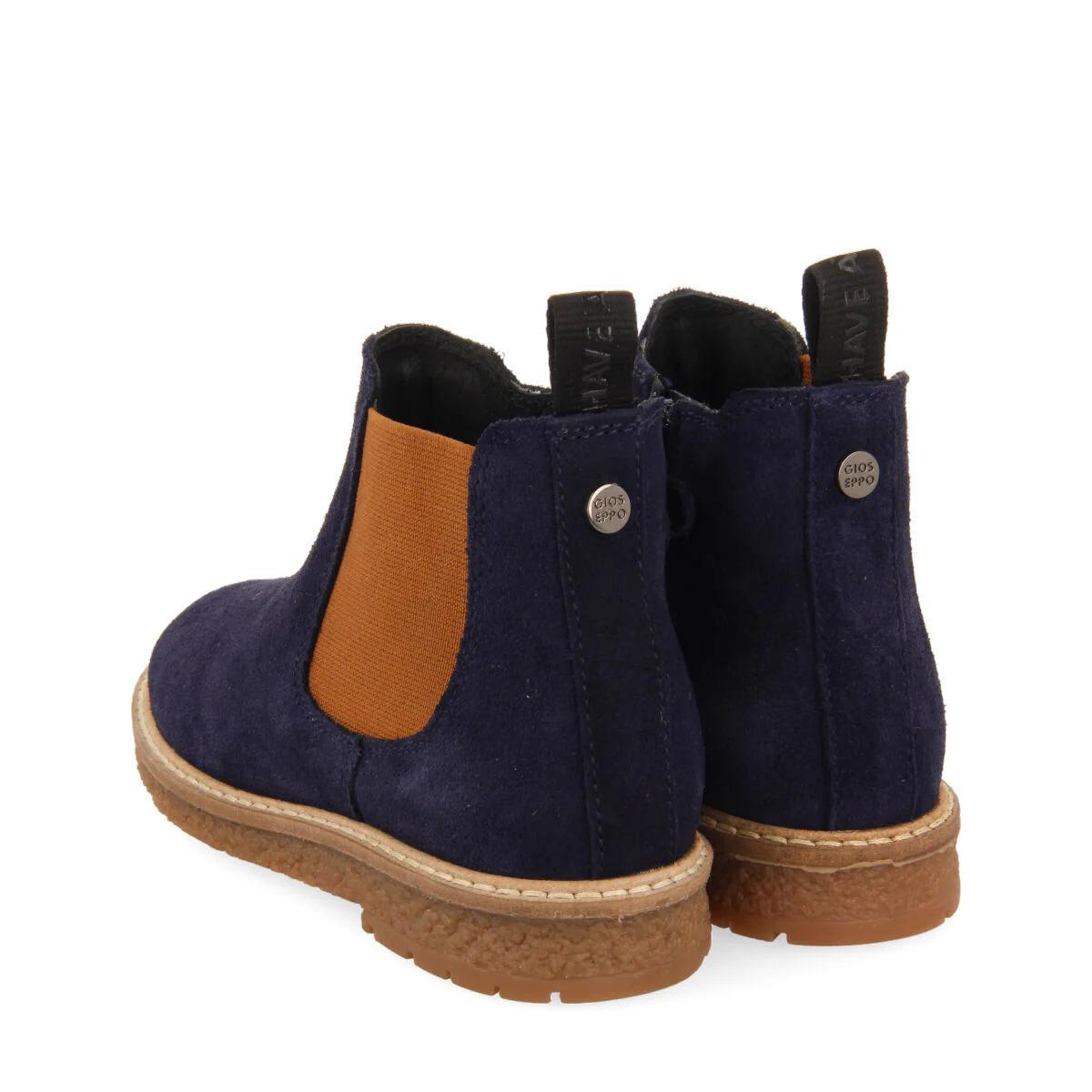 Mattsee children's navy blue leather chelsea boots - Image 3